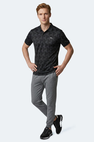 Slazenger KATARIN Erkek Polo Yaka Siyah Tişört - Thumbnail