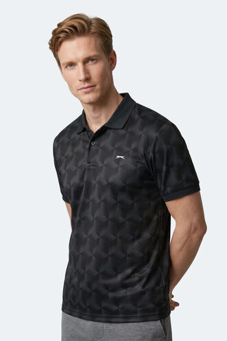 Slazenger KATARIN Erkek Polo Yaka Siyah Tişört - Thumbnail