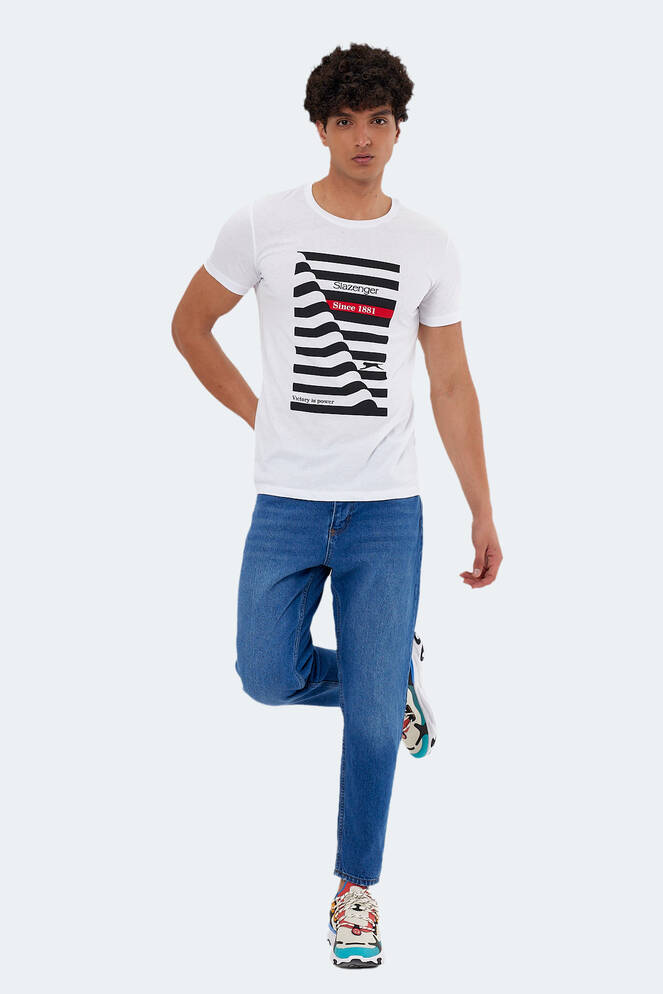 Slazenger KATELL Erkek Kısa Kollu T-Shirt Beyaz