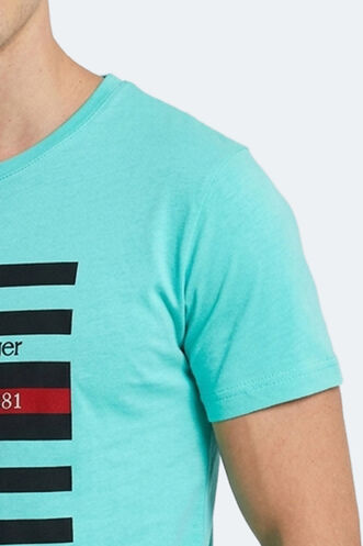 Slazenger KATELL Erkek Kısa Kollu T-Shirt Nane - Thumbnail