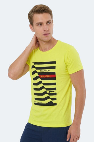 Slazenger KATELL Erkek Kısa Kollu T-Shirt Sarı - Thumbnail