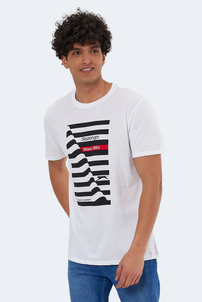 Slazenger KATELL OVER Erkek Kısa Kollu T-Shirt Beyaz