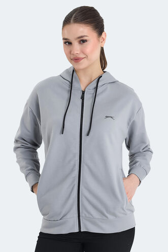 Slazenger KATHLEENA Kadın Sweatshirt Gri - Thumbnail