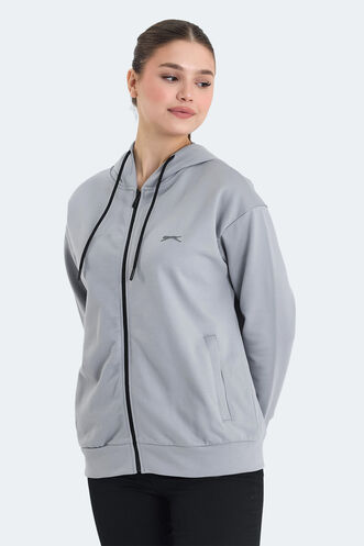 Slazenger KATHLEENA Kadın Sweatshirt Gri - Thumbnail