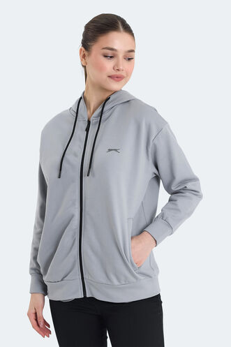 Slazenger KATHLEENA Kadın Sweatshirt Gri - Thumbnail
