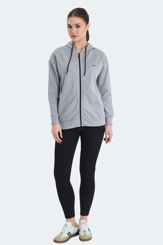 Slazenger KATHLEENA Kadın Sweatshirt Gri - Thumbnail