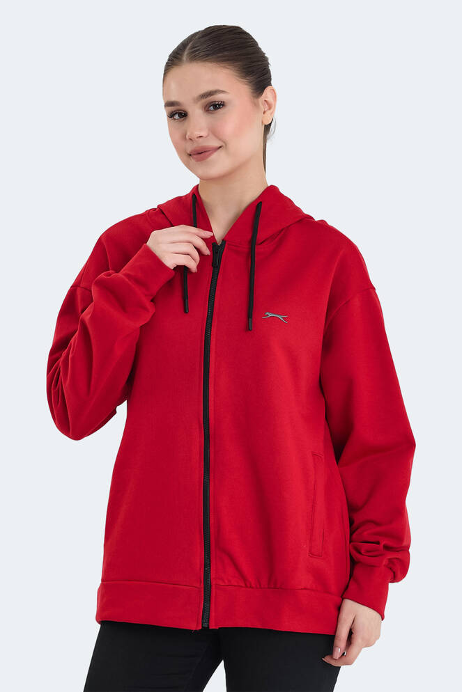 Slazenger KATHLEENA Kadın Sweatshirt Kırmızı