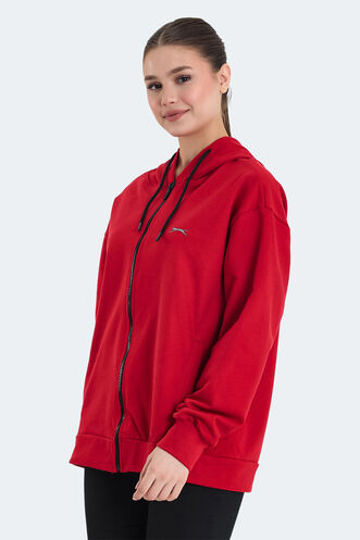 Slazenger KATHLEENA Kadın Sweatshirt Kırmızı - Thumbnail