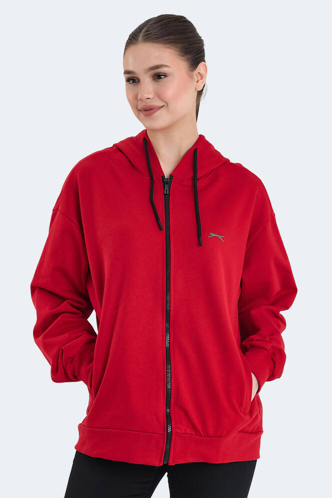 Slazenger KATHLEENA Kadın Sweatshirt Kırmızı