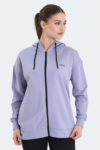 Slazenger KATHLEENA Kadın Sweatshirt Mor - Thumbnail