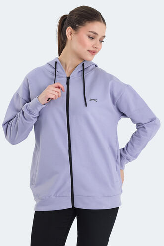 Slazenger KATHLEENA Kadın Sweatshirt Mor - Thumbnail