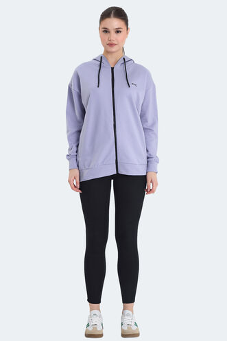 Slazenger KATHLEENA Kadın Sweatshirt Mor - Thumbnail