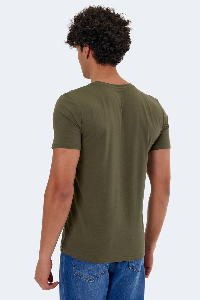 Slazenger KATONS IN Erkek Baskılı Haki Tişört