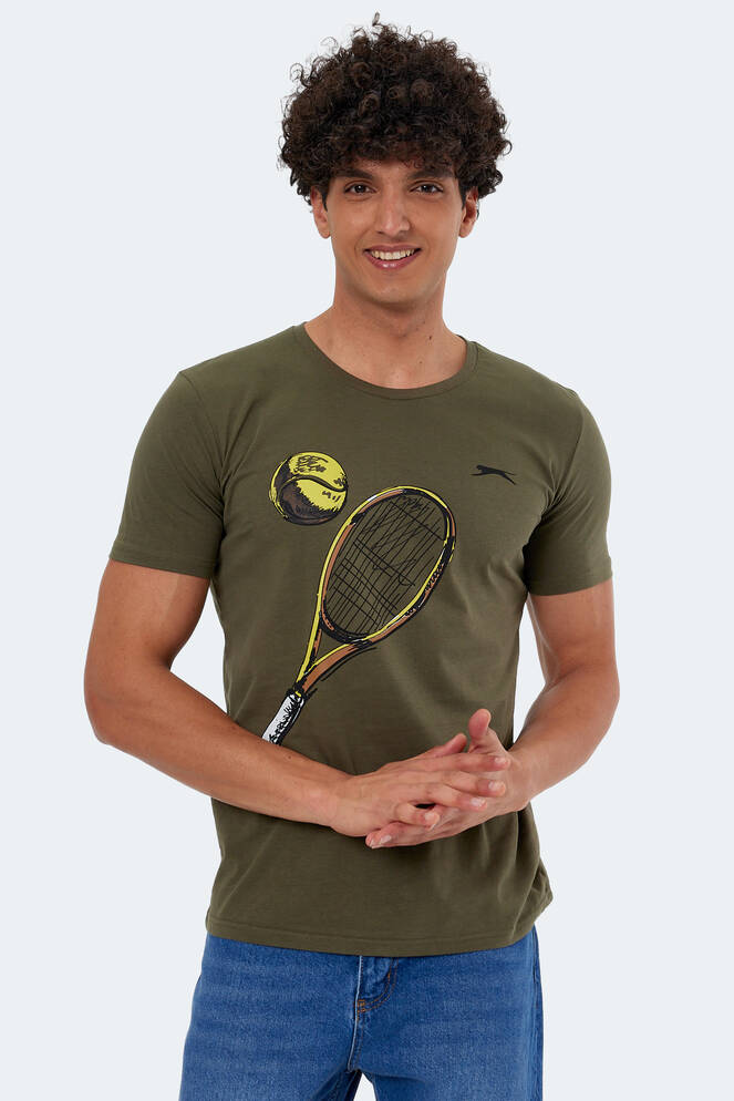 Slazenger KATONS IN Erkek Baskılı Haki Tişört