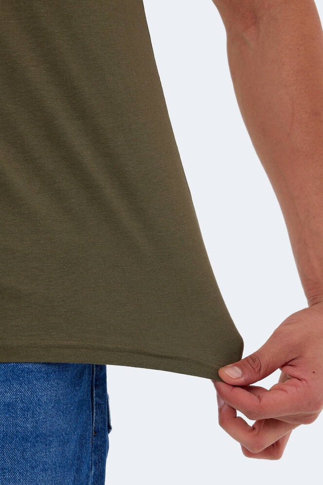 Slazenger KATONS IN Erkek Baskılı Haki Tişört