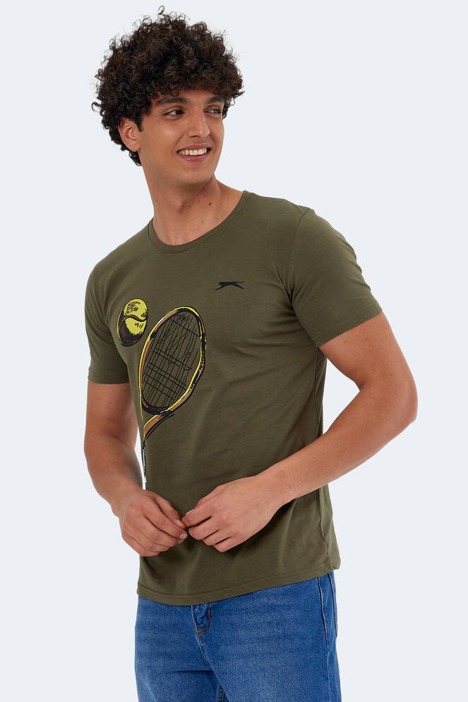 Slazenger KATONS IN Erkek Baskılı Haki Tişört