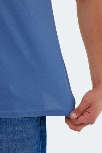 Slazenger KATONS Erkek Kısa Kollu T-Shirt Indigo - Thumbnail