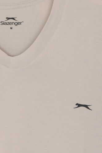Slazenger KATRE Erkek Bej Tişört - Thumbnail