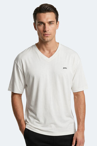 Slazenger - Slazenger KATRE Erkek Beyaz Tişört