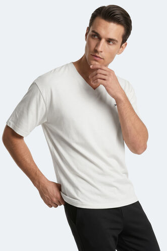 Slazenger KATRE Erkek Beyaz Tişört - Thumbnail