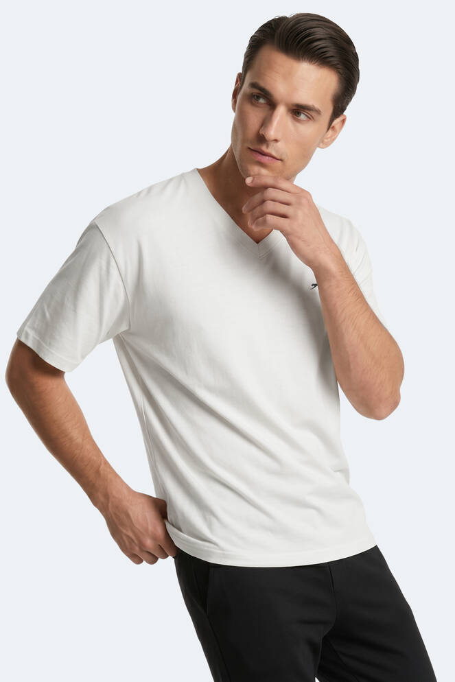 Slazenger KATRE Erkek Beyaz Tişört