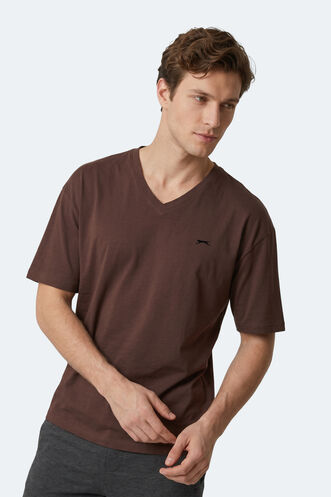 Slazenger KATRE Erkek Kahve Tişört - Thumbnail