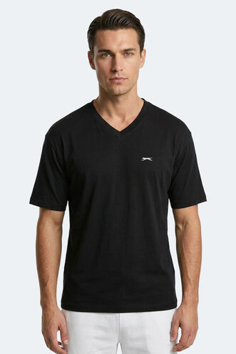 Slazenger - Slazenger KATRE Erkek Oversıze Siyah Tişört