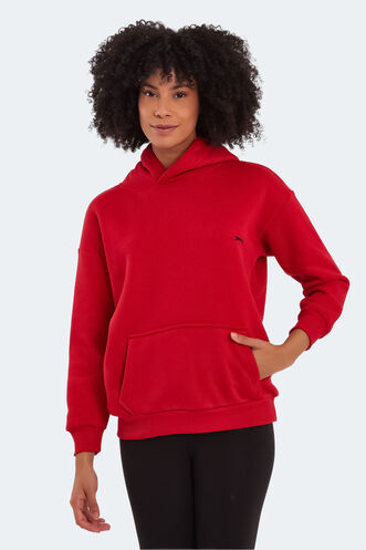 Slazenger KATSU Oversize Kadın Kırmızı Sweatshırt - Thumbnail