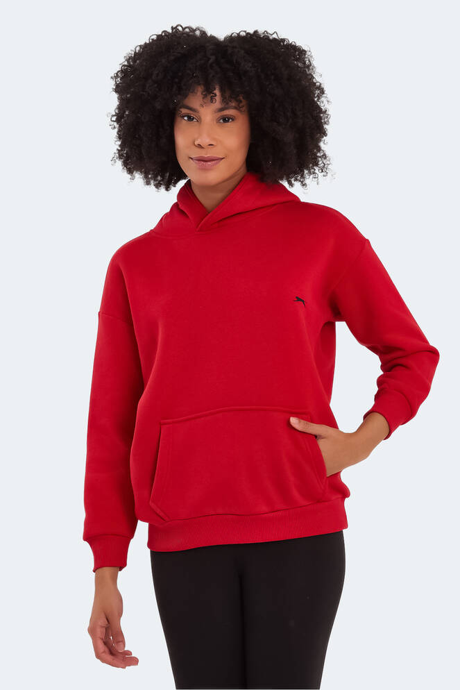 Slazenger KATSU Oversize Kadın Kırmızı Sweatshırt