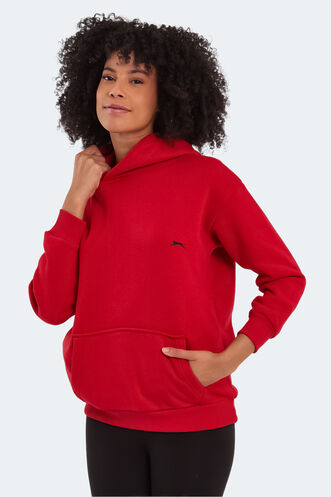 Slazenger KATSU Oversize Kadın Kırmızı Sweatshırt - Thumbnail