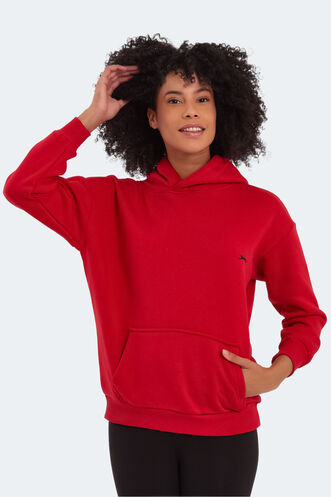 Slazenger KATSU Oversize Kadın Kırmızı Sweatshırt - Thumbnail