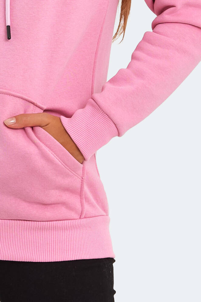 Slazenger KATYA Kadın Fermuarlı Kapüşonlu Cepli Fuşya Sweatshırt