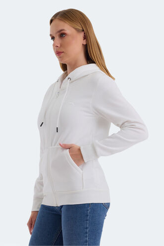 Slazenger KATYA Kadın Sweatshirt Beyaz - Thumbnail