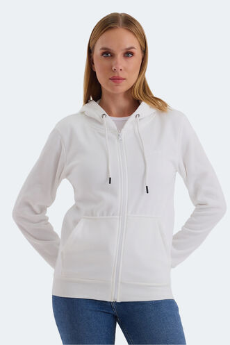 Slazenger KATYA Kadın Sweatshirt Beyaz - Thumbnail