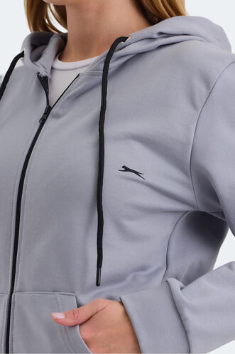 Slazenger KATYA Kadın Sweatshirt Gri - Thumbnail