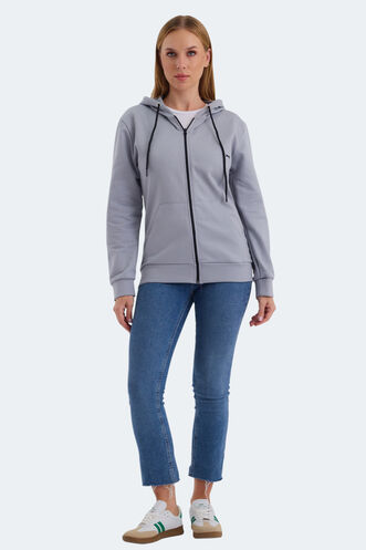 Slazenger KATYA Kadın Sweatshirt Gri - Thumbnail