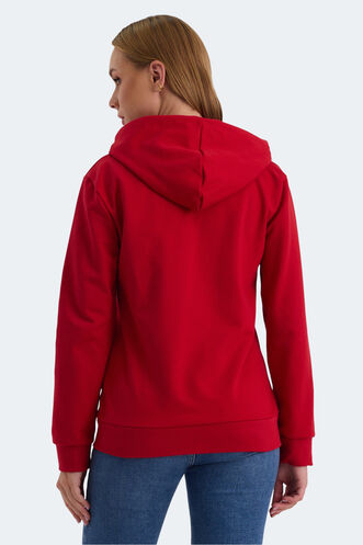 Slazenger KATYA Kadın Sweatshirt Kırmızı - Thumbnail