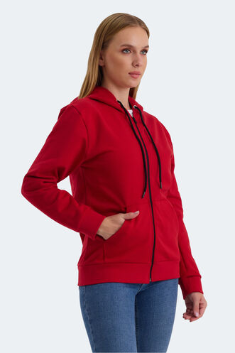 Slazenger KATYA Kadın Sweatshirt Kırmızı - Thumbnail