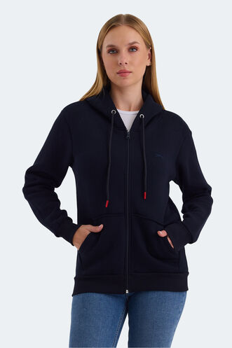 Slazenger KATYA Kadın Sweatshirt Lacivert - Thumbnail