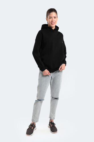 Slazenger KAVEH Kadın Sweatshirt Siyah - Thumbnail