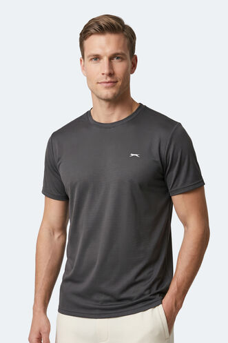 Slazenger - Slazenger KAYDA Erkek Koyu Gri Tişört