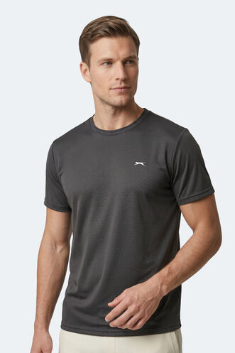 Slazenger KAYDA Erkek Koyu Gri Tişört - Thumbnail