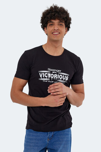 Slazenger KAYLEY Erkek Kısa Kollu T-Shirt Siyah - Thumbnail