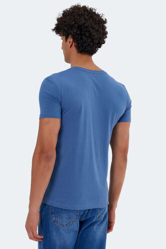 Slazenger KAYLEY Men's Short Sleeve T-Shirt Indigo - Thumbnail