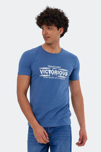 Slazenger KAYLEY Men's Short Sleeve T-Shirt Indigo - Thumbnail