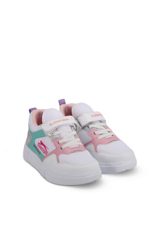 Slazenger KAZUE Sneaker Girls Children's Shoes White - Pink - Thumbnail