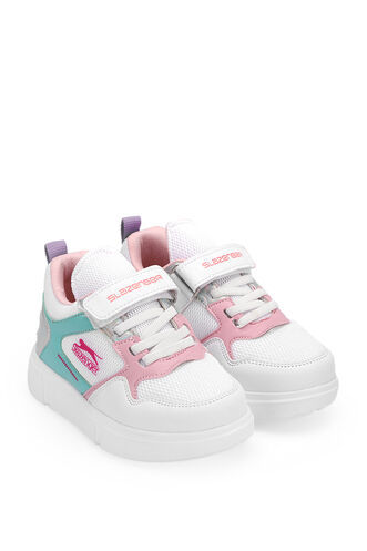 Slazenger KAZUE Sneaker Girls Children's Shoes White - Pink - Thumbnail