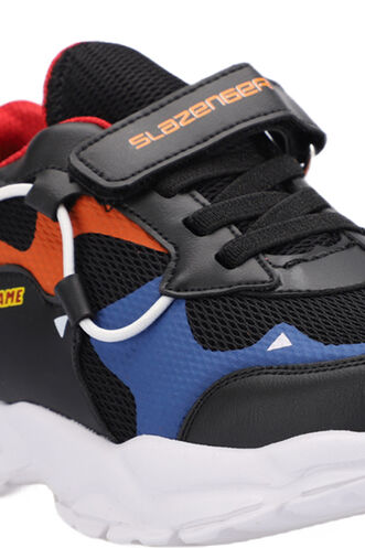 Slazenger KEKOA Sneaker Erkek Çocuk Ayakkabı Siyah - Mavi - Thumbnail