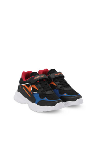 Slazenger KEKOA Sneaker Erkek Çocuk Ayakkabı Siyah - Mavi - Thumbnail