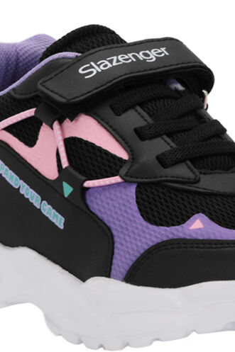 Slazenger KEKOA Sneaker Girl Child Shoes Black - Purple - Thumbnail